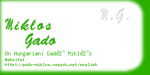 miklos gado business card